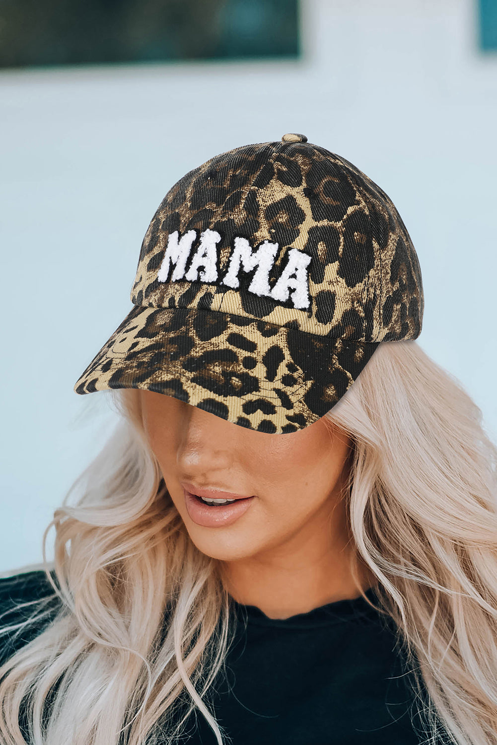 Leopard MAMA Embroidered Leopard Baseball Cap - Premium Accessories from Momma Done Gone Crafty- Just $38.94! Shop now at Momma Done Gone Crafty