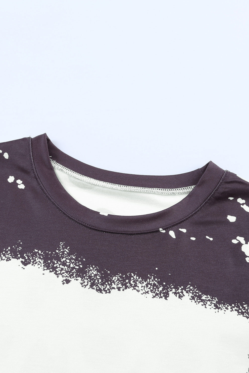 Black Tie Dye Bleached Crew Neck Short Sleeves T-shirt - Premium Tops from Momma Done Gone Crafty- Just $28.99! Shop now at Momma Done Gone Crafty