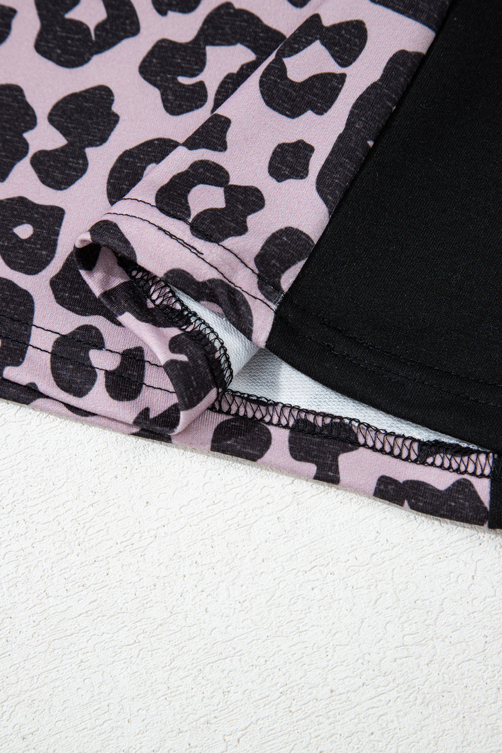 Black Contrast Leopard Long Sleeve Pullover and Joggers Outfit - Premium Loungewear from Momma Done Gone Crafty- Just $56.94! Shop now at Momma Done Gone Crafty
