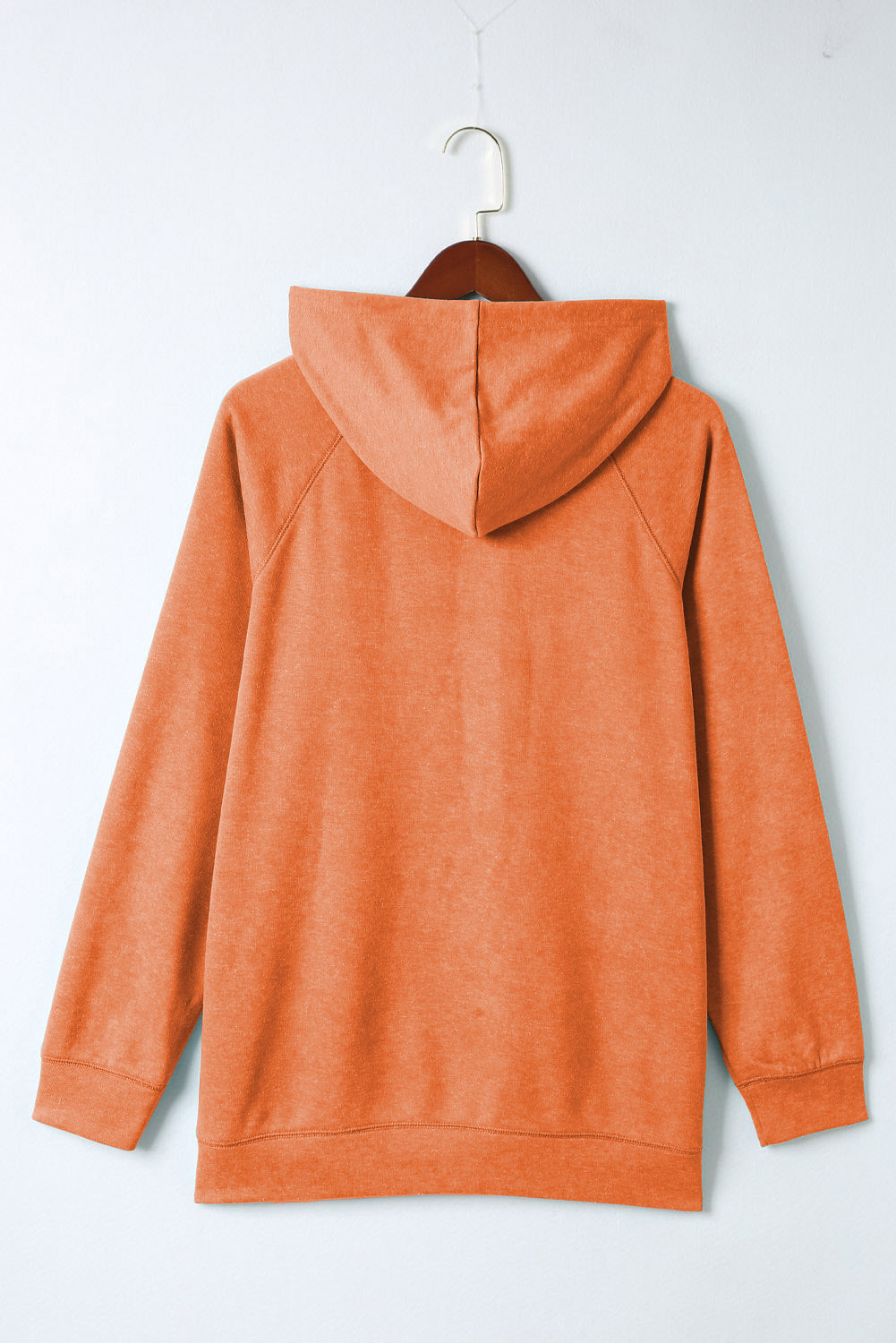 Orange Mineral Wash Kangaroo Pocket Drawstring Pullover Hoodie - Premium Tops from Momma Done Gone Crafty- Just $50.46! Shop now at Momma Done Gone Crafty