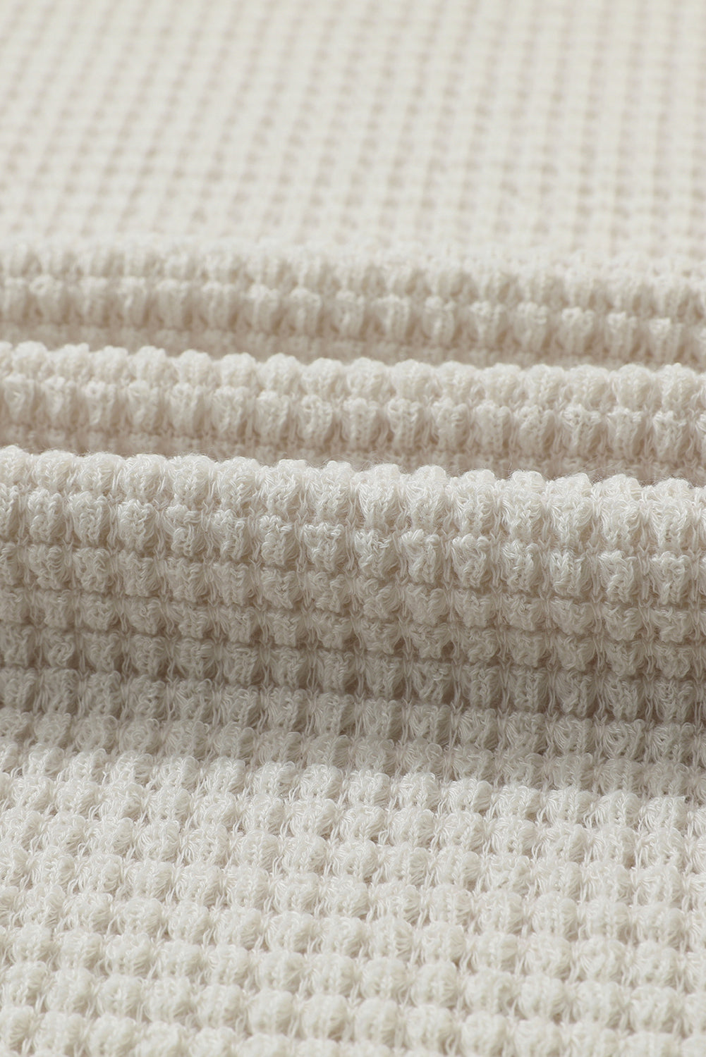 Beige Sunflower Mesh Bubble Sleeve Waffle Knit Top - Premium Tops from Momma Done Gone Crafty- Just $27.75! Shop now at Momma Done Gone Crafty