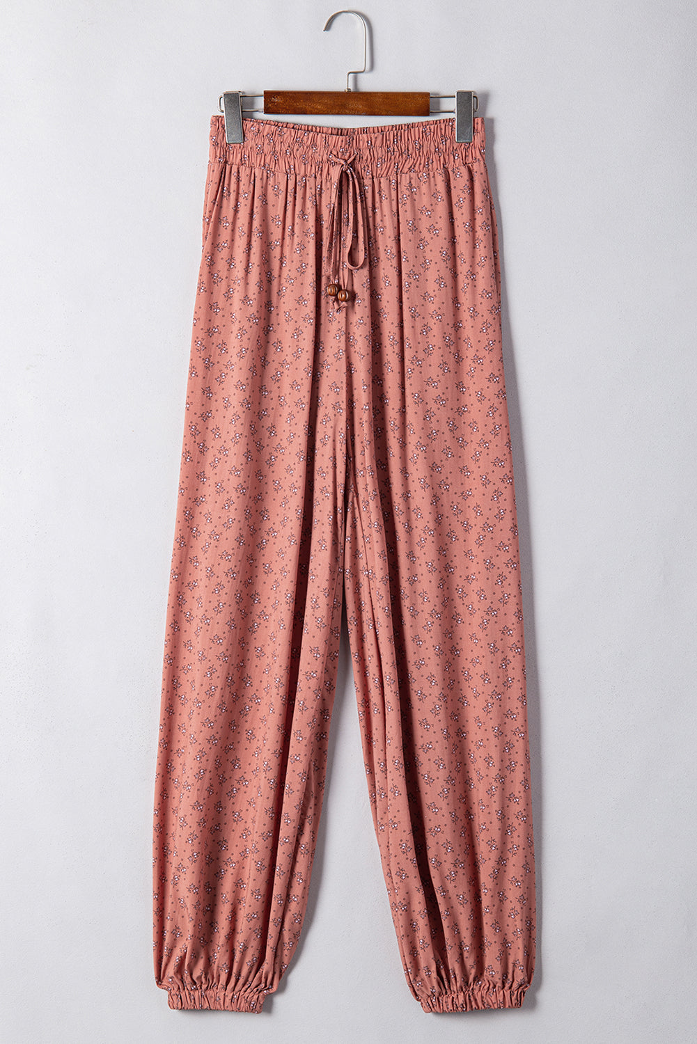 Pink Boho Floral Printed Wide Leg Jogger Pants - Premium Bottoms/Pants & Culotte from Momma Done Gone Crafty- Just $22.20! Shop now at Momma Done Gone Crafty