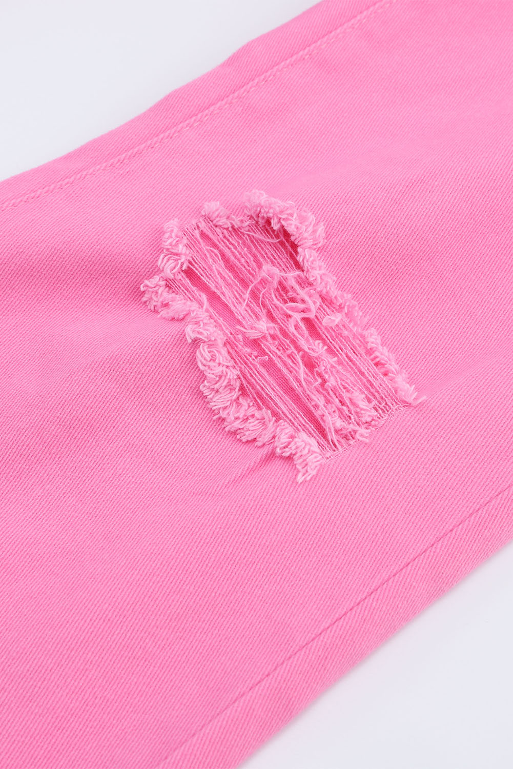 Pink Vintage High Waist Flare Leg Ripped Raw Hem Jeans - Premium Bottoms/Jeans from Ashes 2 Wildflowers Boutique, LLC- Just $35.40! Shop now at Ashes 2 Wildflowers Boutique, LLC