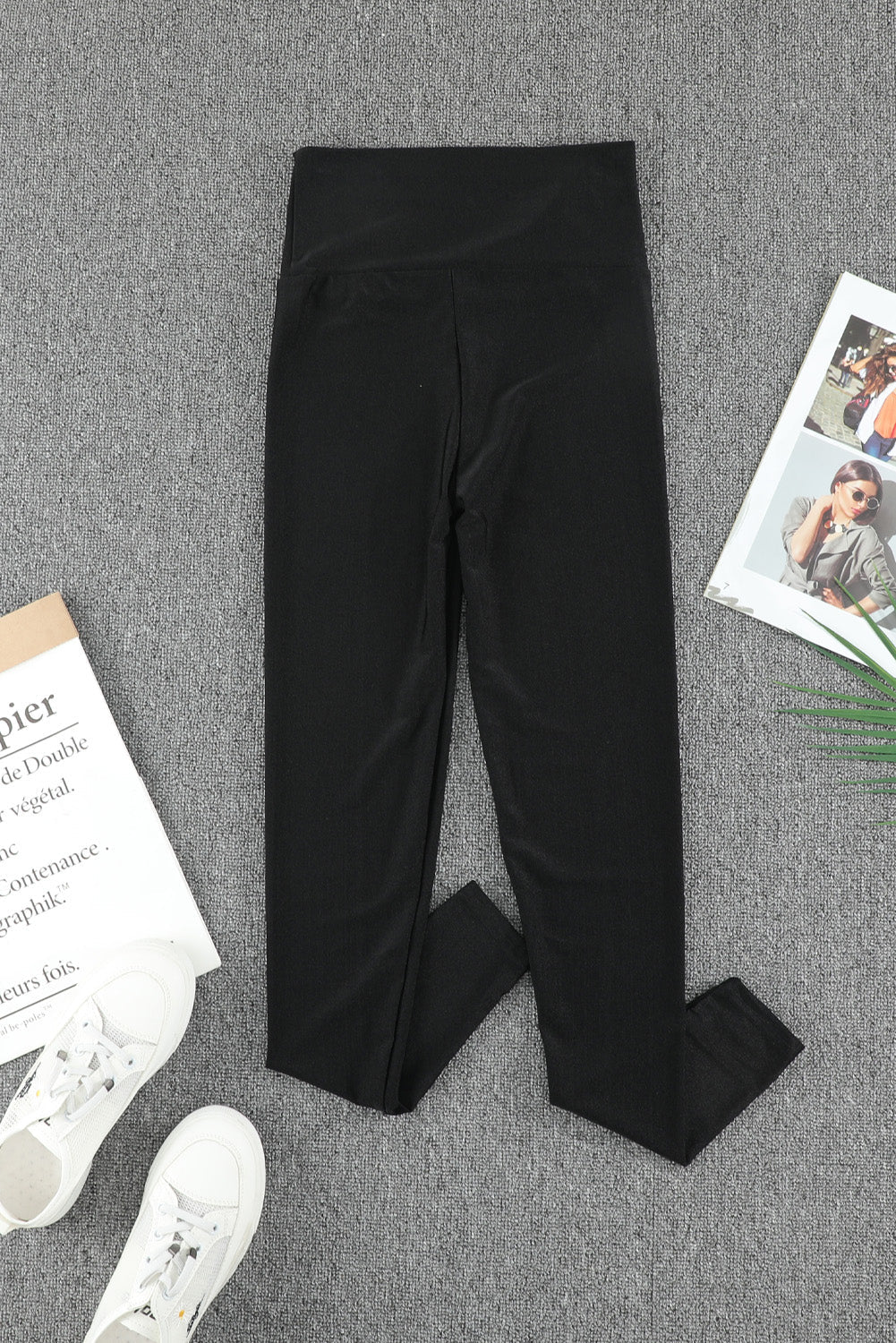 Black High Rise Tight Leggings with Waist Cincher - Premium Bottoms from Momma Done Gone Crafty- Just $12.00! Shop now at Momma Done Gone Crafty