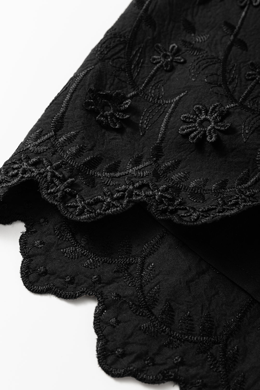 Black Floral Embroidered Buttoned Square Neck Tank Top - Premium Tops/Tank Tops from Ashes 2 Wildflowers Boutique, LLC- Just $21.93! Shop now at Ashes 2 Wildflowers Boutique, LLC