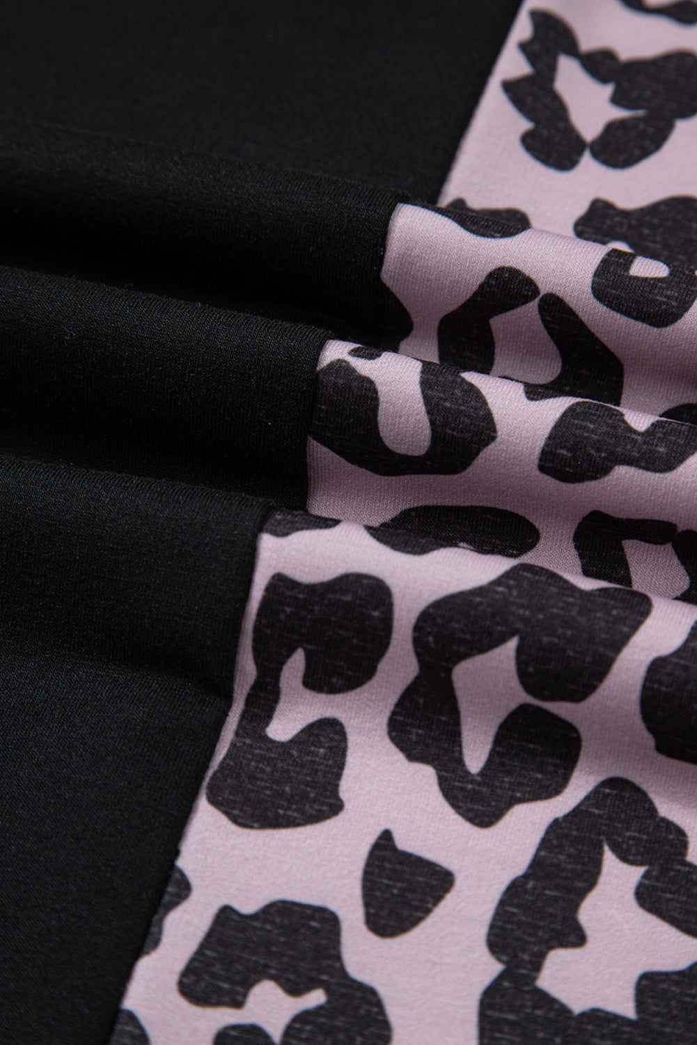 Black Contrast Leopard Long Sleeve Pullover and Joggers Outfit - Premium Loungewear from Momma Done Gone Crafty- Just $56.94! Shop now at Momma Done Gone Crafty