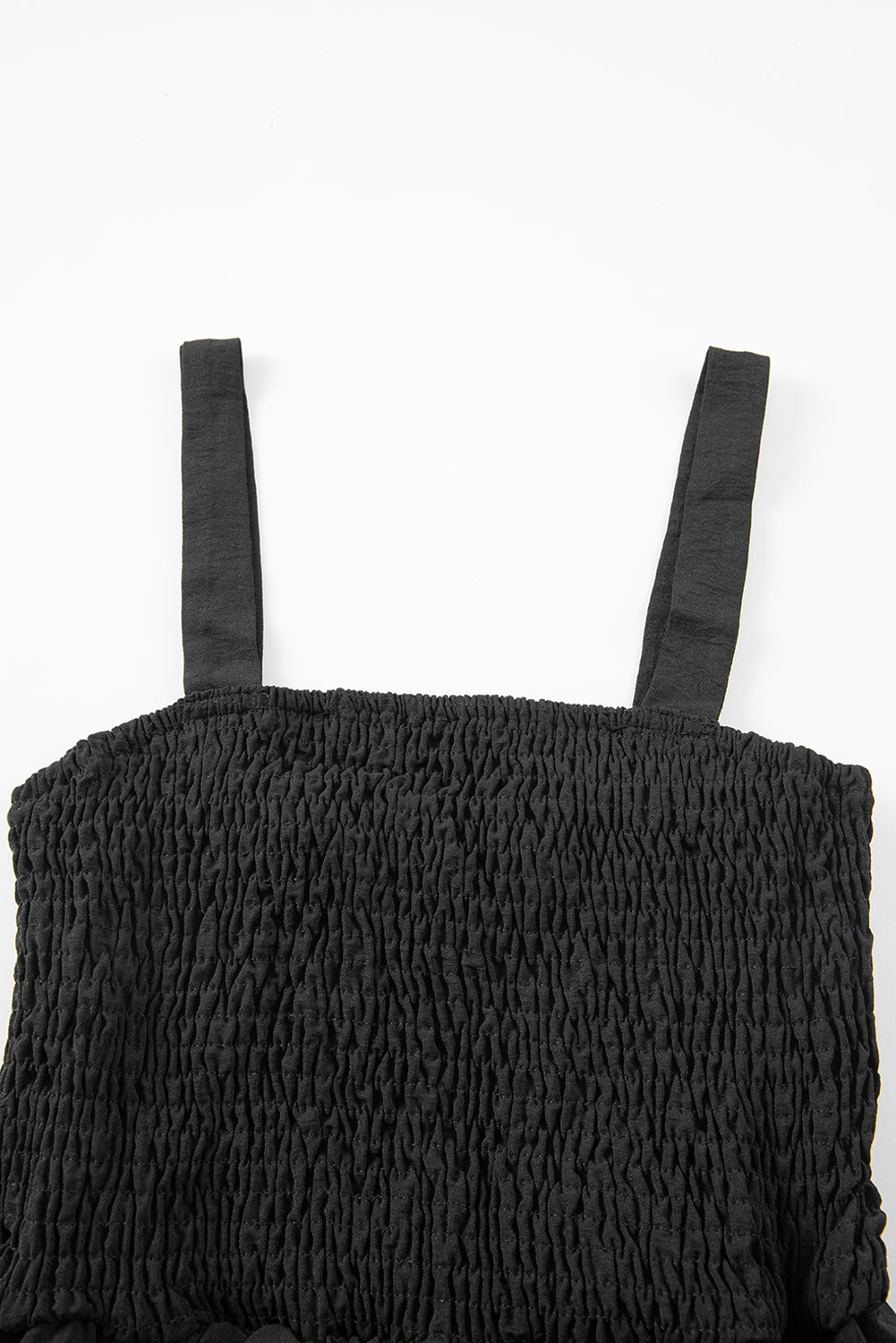 Black Casual Pocketed Smocked Sleeveless Romper - Premium Bottoms/Jumpsuits & Rompers from Momma Done Gone Crafty- Just $17.94! Shop now at Momma Done Gone Crafty