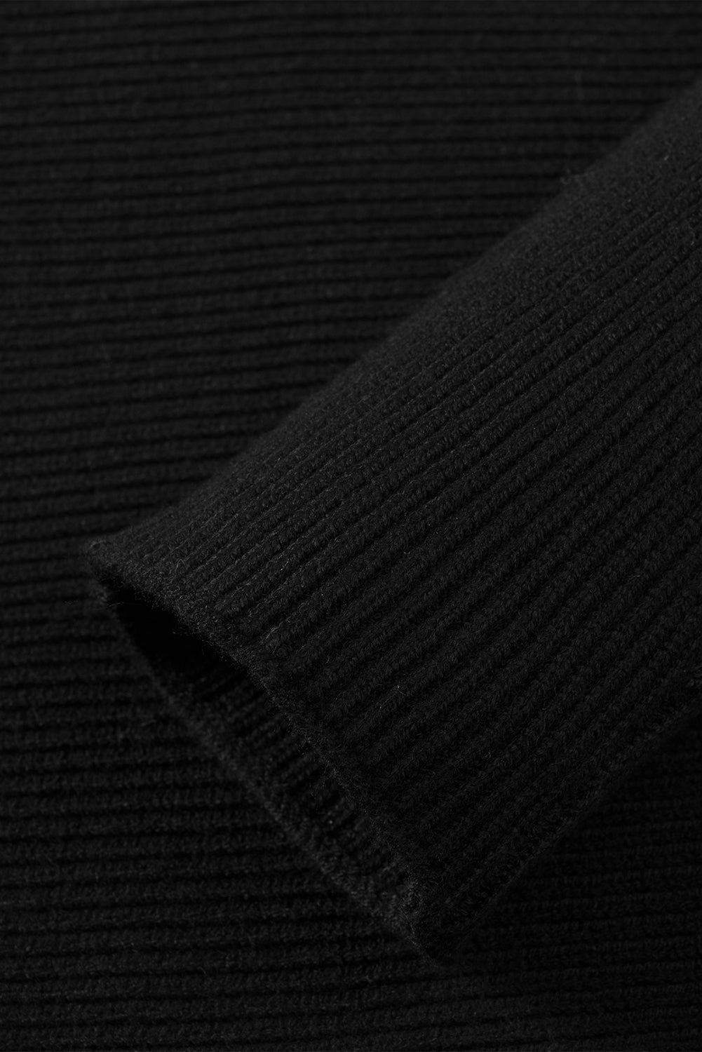 Black Striped Long Sleeve Knit Sweater - Premium Tops from Momma Done Gone Crafty- Just $48.99! Shop now at Momma Done Gone Crafty