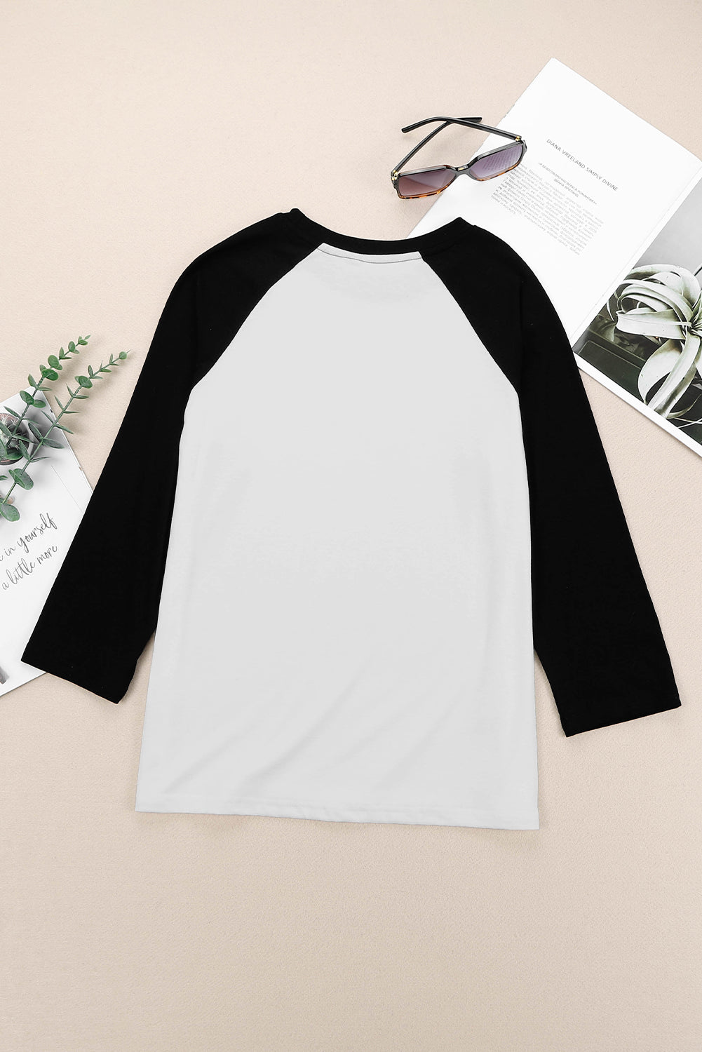 Black Color Block Raglan Sleeve Pullover Top - Premium Tops from Momma Done Gone Crafty- Just $44.10! Shop now at Momma Done Gone Crafty