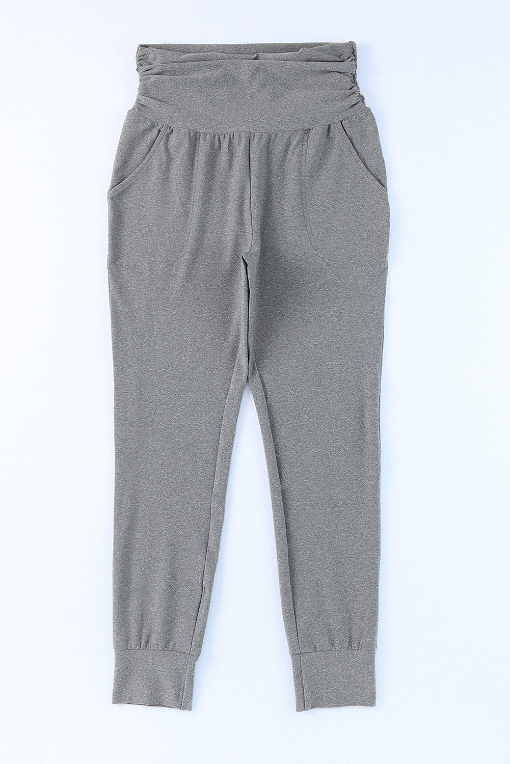 Gray High Waist Pleated Pocket Leggings - Premium Bottoms from Momma Done Gone Crafty- Just $16.00! Shop now at Momma Done Gone Crafty