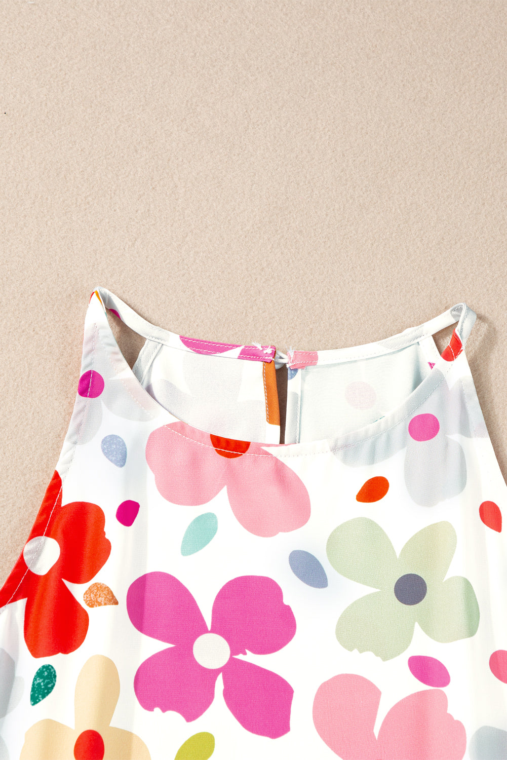 White Cute Floral Print Vest - Premium Tops/Tank Tops from Ashes 2 Wildflowers Boutique, LLC- Just $24.70! Shop now at Ashes 2 Wildflowers Boutique, LLC
