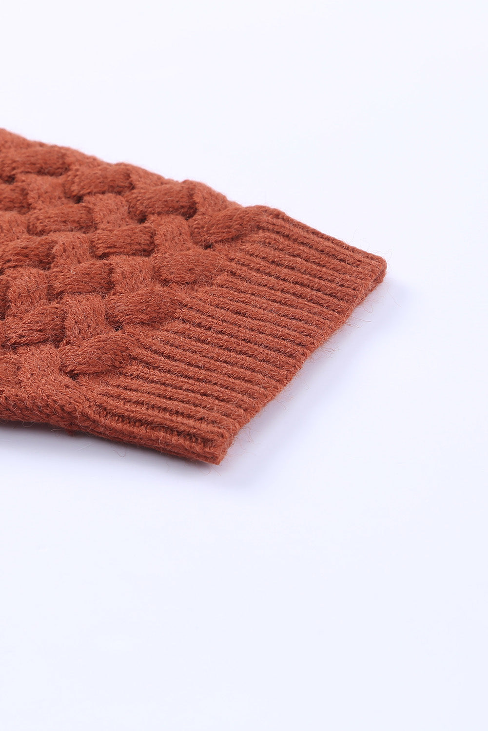 Brown Open Front Woven Texture Knitted Cardigan with Pockets - Premium Tops from Momma Done Gone Crafty- Just $38.00! Shop now at Momma Done Gone Crafty