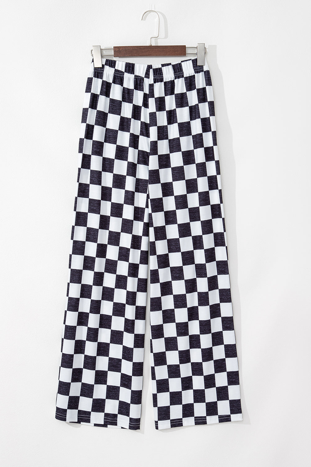 Black 2-Tone Checked Print High Waist Wide Leg Pants - Premium Bottoms/Pants & Culotte from Momma Done Gone Crafty- Just $17.25! Shop now at Momma Done Gone Crafty