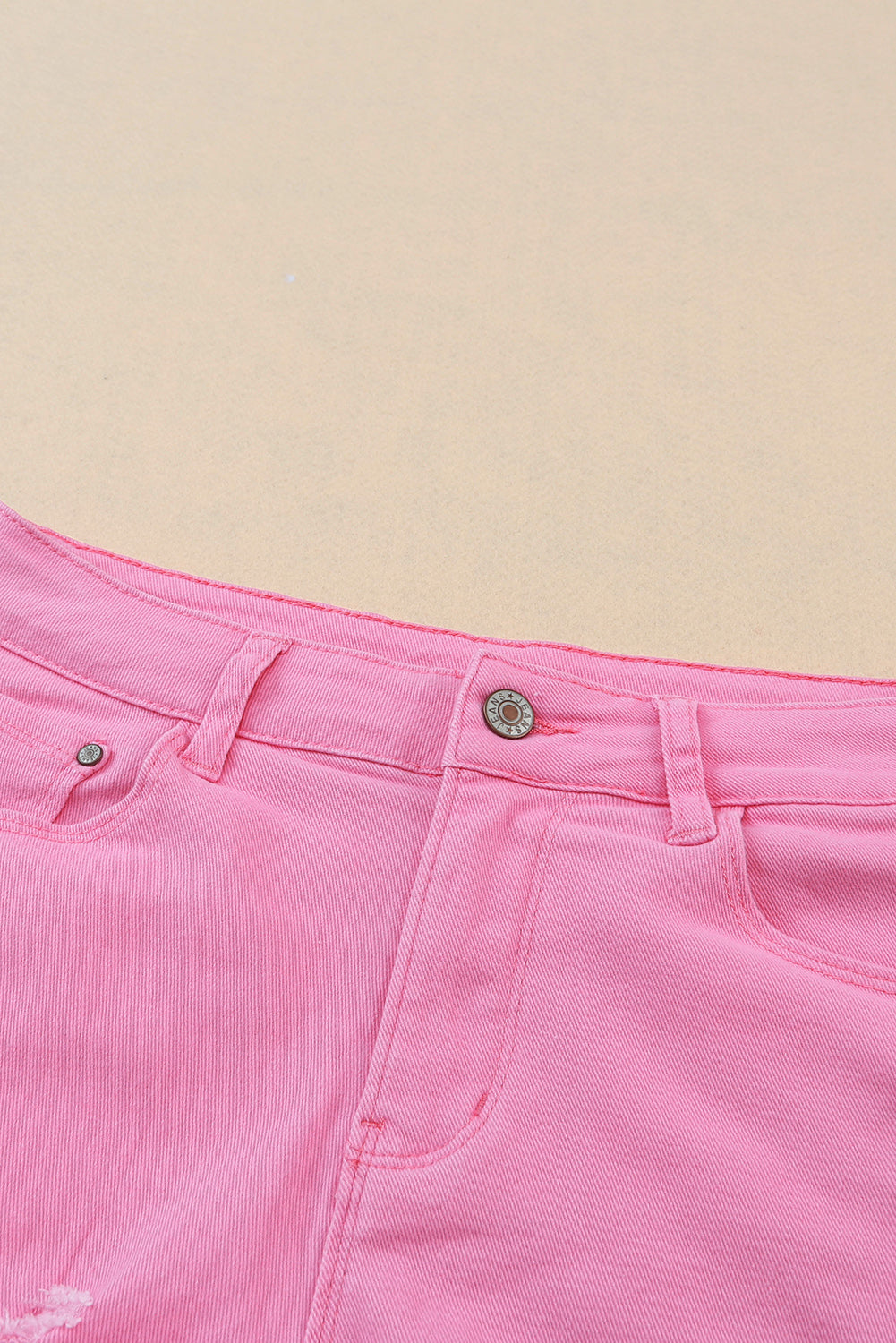 Rose Solid Color Distressed Denim Shorts - Premium Bottoms/Denim Shorts from Ashes 2 Wildflowers Boutique, LLC- Just $24.90! Shop now at Ashes 2 Wildflowers Boutique, LLC