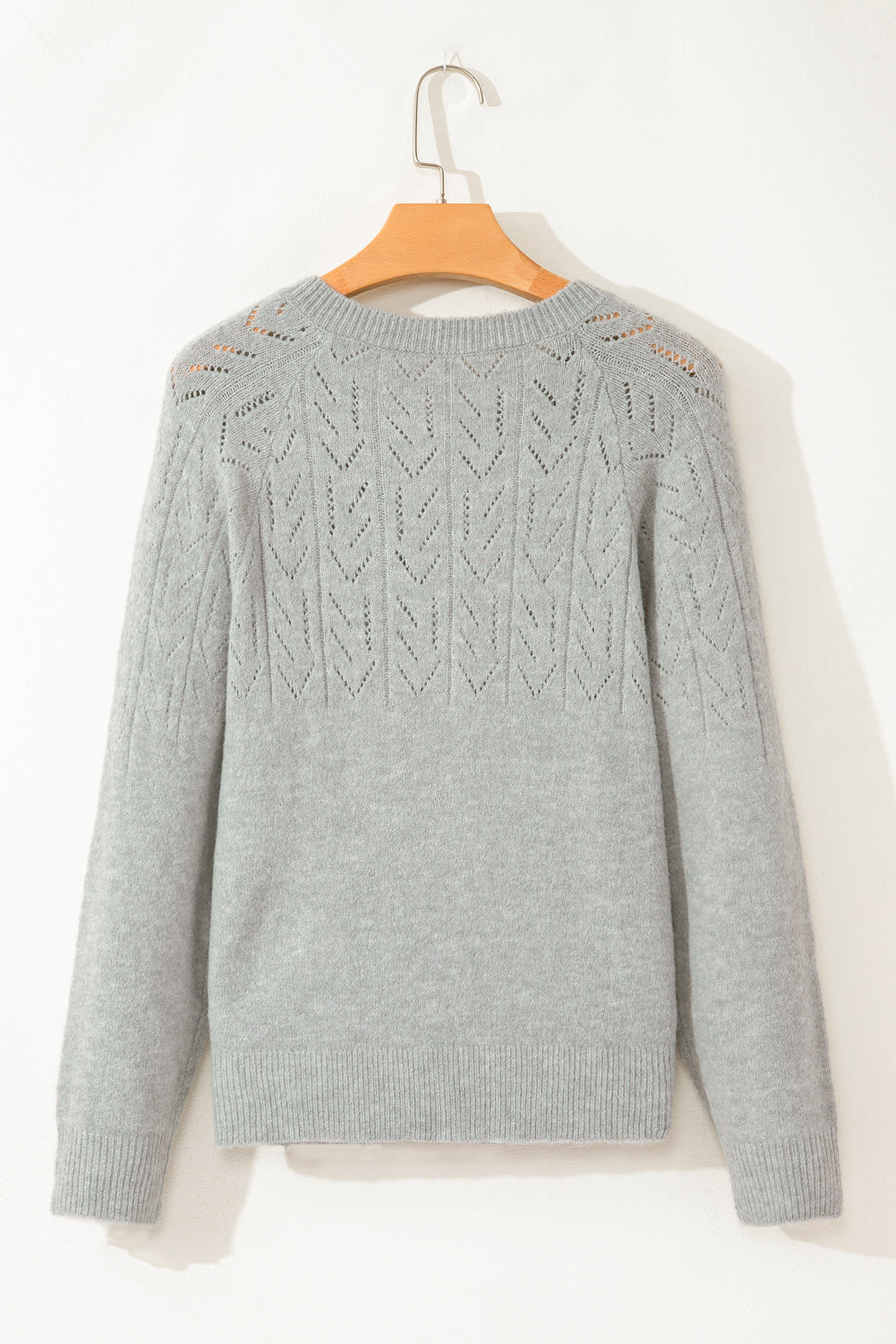 Hollow Out Buttoned Knit Cardigan - Premium Tops from Momma Done Gone Crafty- Just $59.10! Shop now at Momma Done Gone Crafty