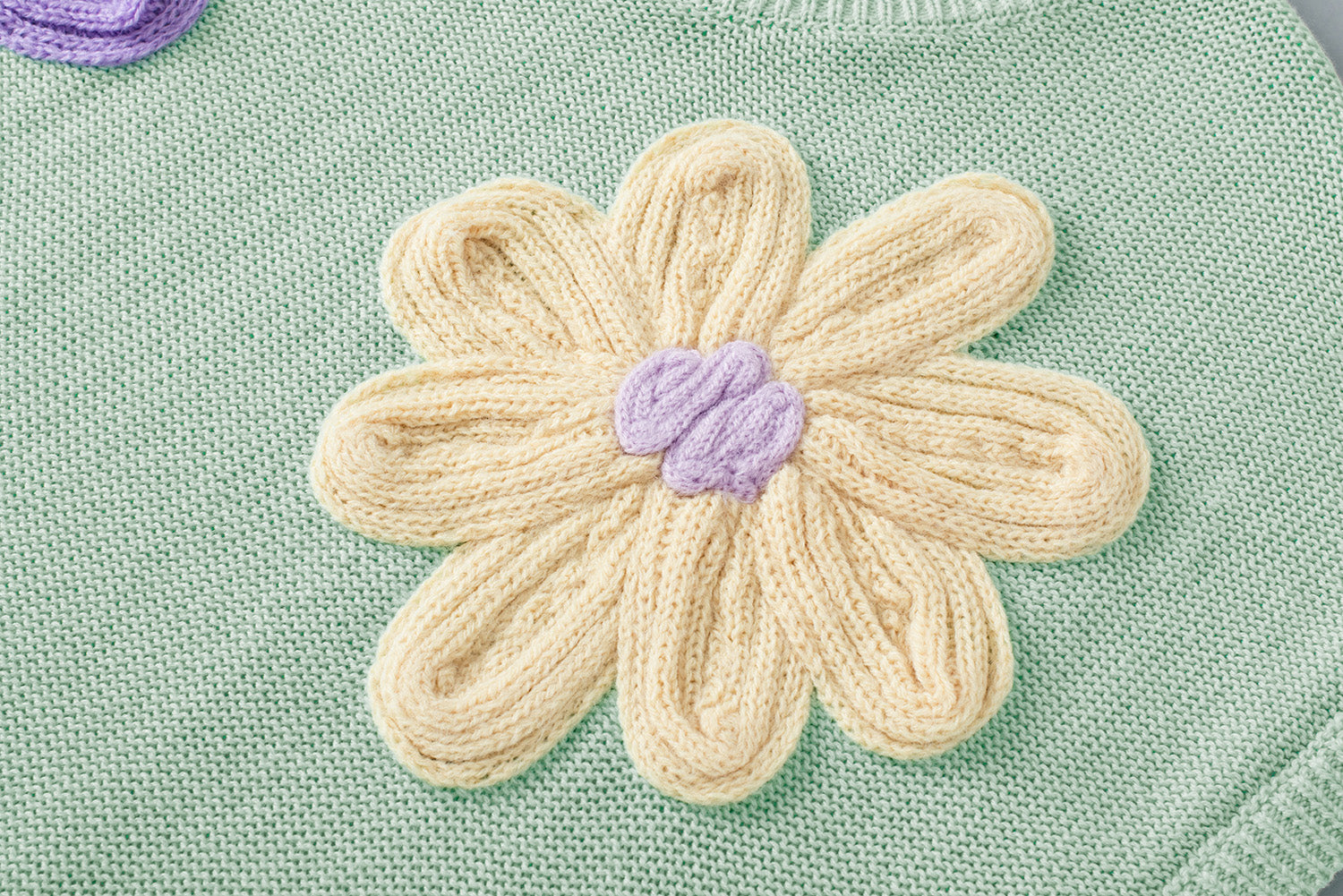 Moonlight Jade Multi Crochet Flower Knit Short Sleeve Sweater Top - Premium Sweaters & Cardigans/Short Sleeve Sweaters from Momma Done Gone Crafty- Just $27.69! Shop now at Momma Done Gone Crafty