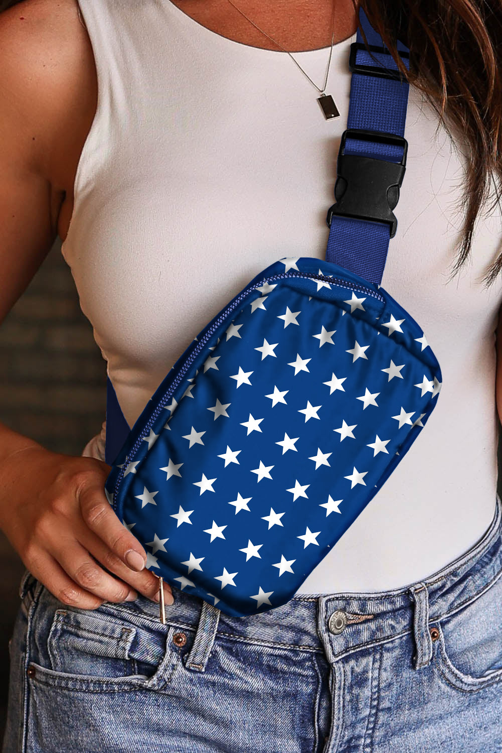 Bluing Independent Day Flag Star Printed Crossbody Bag - Premium Shoes & Bags/Crossbody Bags from Ashes 2 Wildflowers Boutique, LLC- Just $16.98! Shop now at Ashes 2 Wildflowers Boutique, LLC