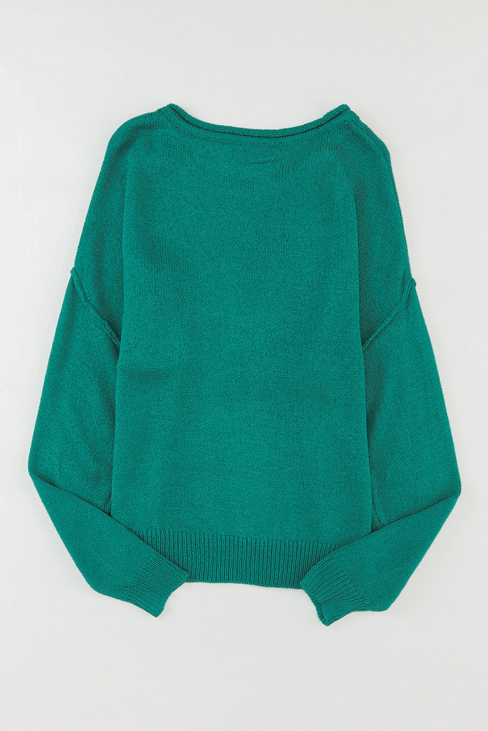 Green Solid Color Off Shoulder Rib Knit Sweater with Pocket - Premium Tops from Momma Done Gone Crafty- Just $40.20! Shop now at Momma Done Gone Crafty