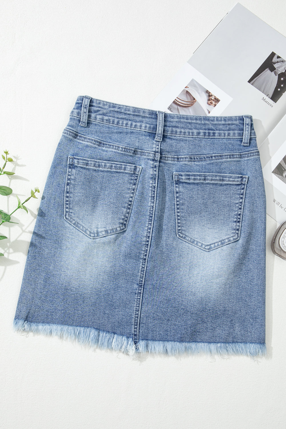 Beau Blue Shimmer Heart Pattern Distressed Denim Mini Skirt - Premium Bottoms/Skirts & Petticoat from Ashes 2 Wildflowers Boutique, LLC- Just $36.90! Shop now at Ashes 2 Wildflowers Boutique, LLC