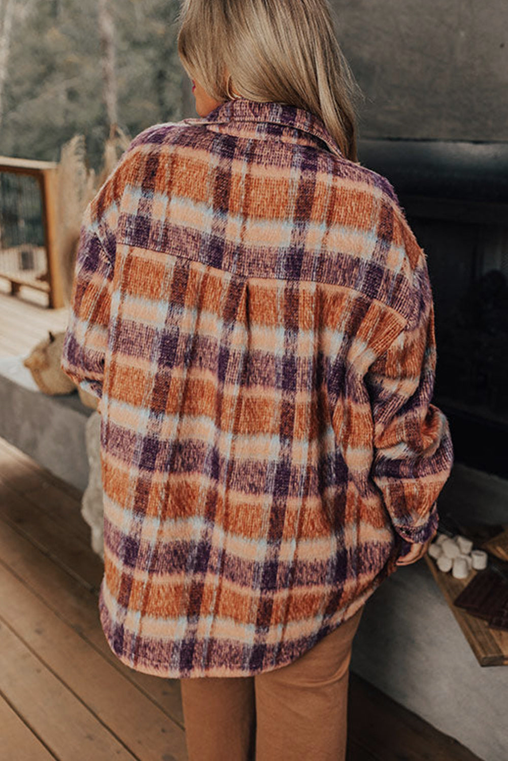 Multicolour Plus Size Plaid Print Collared Button up Jacket - Premium Sale (50% OFF)/20% OFF from Ashes 2 Wildflowers Boutique, LLC- Just $44.68! Shop now at Ashes 2 Wildflowers Boutique, LLC