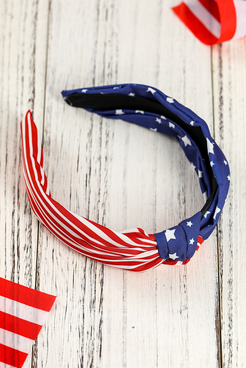 Multicolor American Flag Bow Knot Wide Headband - Premium Accessories from Momma Done Gone Crafty- Just $6.50! Shop now at Momma Done Gone Crafty