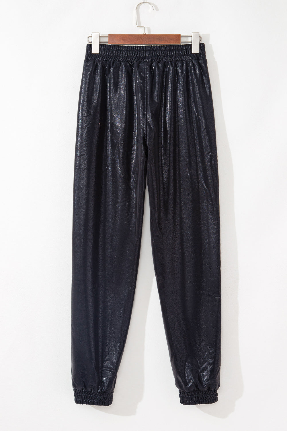 Black Elastic Waist Pocketed Pebble Joggers - Premium Bottoms/Pants & Culotte from Momma Done Gone Crafty- Just $29.67! Shop now at Momma Done Gone Crafty