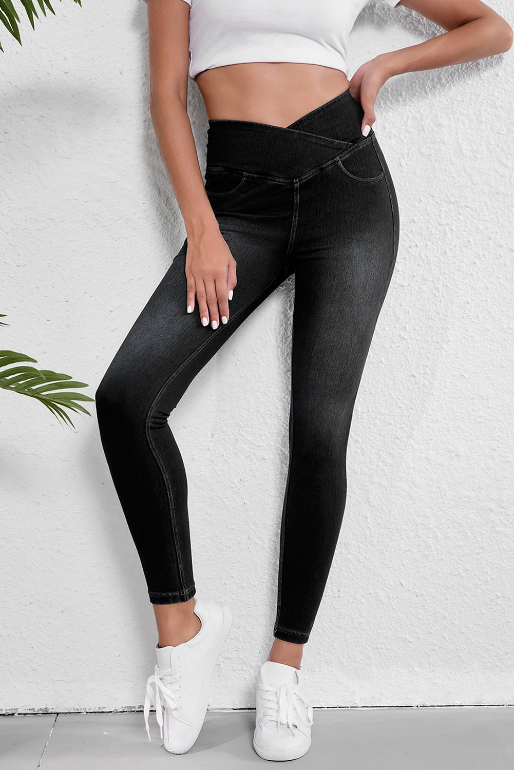 Black Arched Waist Stretchy Slim Fit Jeggings - Premium Bottoms/Leggings from Ashes 2 Wildflowers Boutique, LLC- Just $48.99! Shop now at Ashes 2 Wildflowers Boutique, LLC
