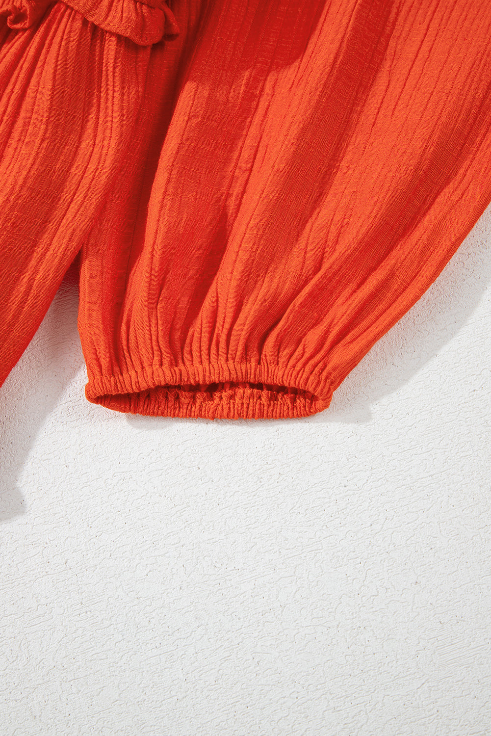 Orange Off Shoulder Balloon Sleeve Cutout Ruffled Maxi Dress - Premium Dresses from Momma Done Gone Crafty- Just $54.99! Shop now at Momma Done Gone Crafty