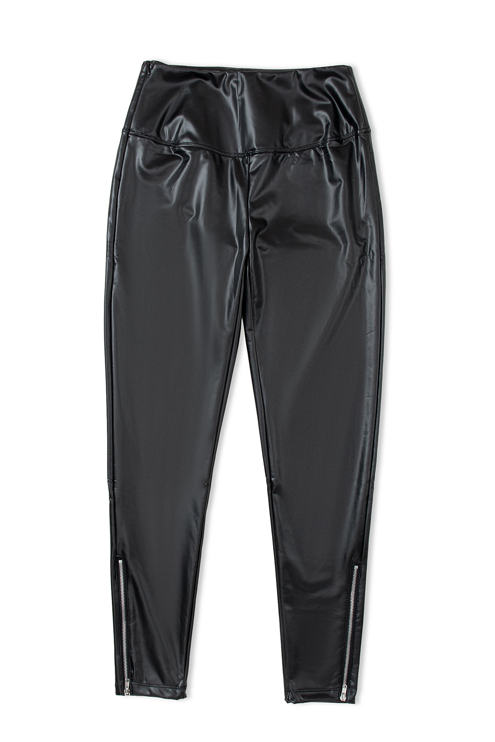 Black Faux Leather Zipped Detail Leggings - Premium Bottoms/Leggings from Ashes 2 Wildflowers Boutique, LLC- Just $27.51! Shop now at Ashes 2 Wildflowers Boutique, LLC