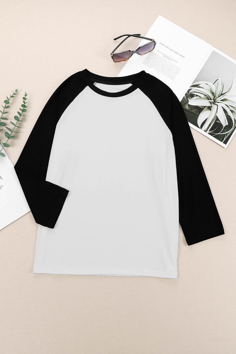 Black Color Block Raglan Sleeve Pullover Top - Premium Tops from Momma Done Gone Crafty- Just $44.10! Shop now at Momma Done Gone Crafty