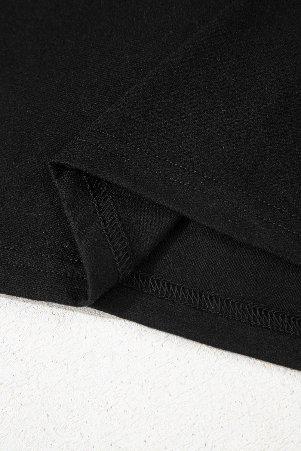 Black Solid Asymmetrical Neck Loose Casual T-Shirt - Premium Tops/Tops & Tees from Ashes 2 Wildflowers Boutique, LLC- Just $18.99! Shop now at Ashes 2 Wildflowers Boutique, LLC