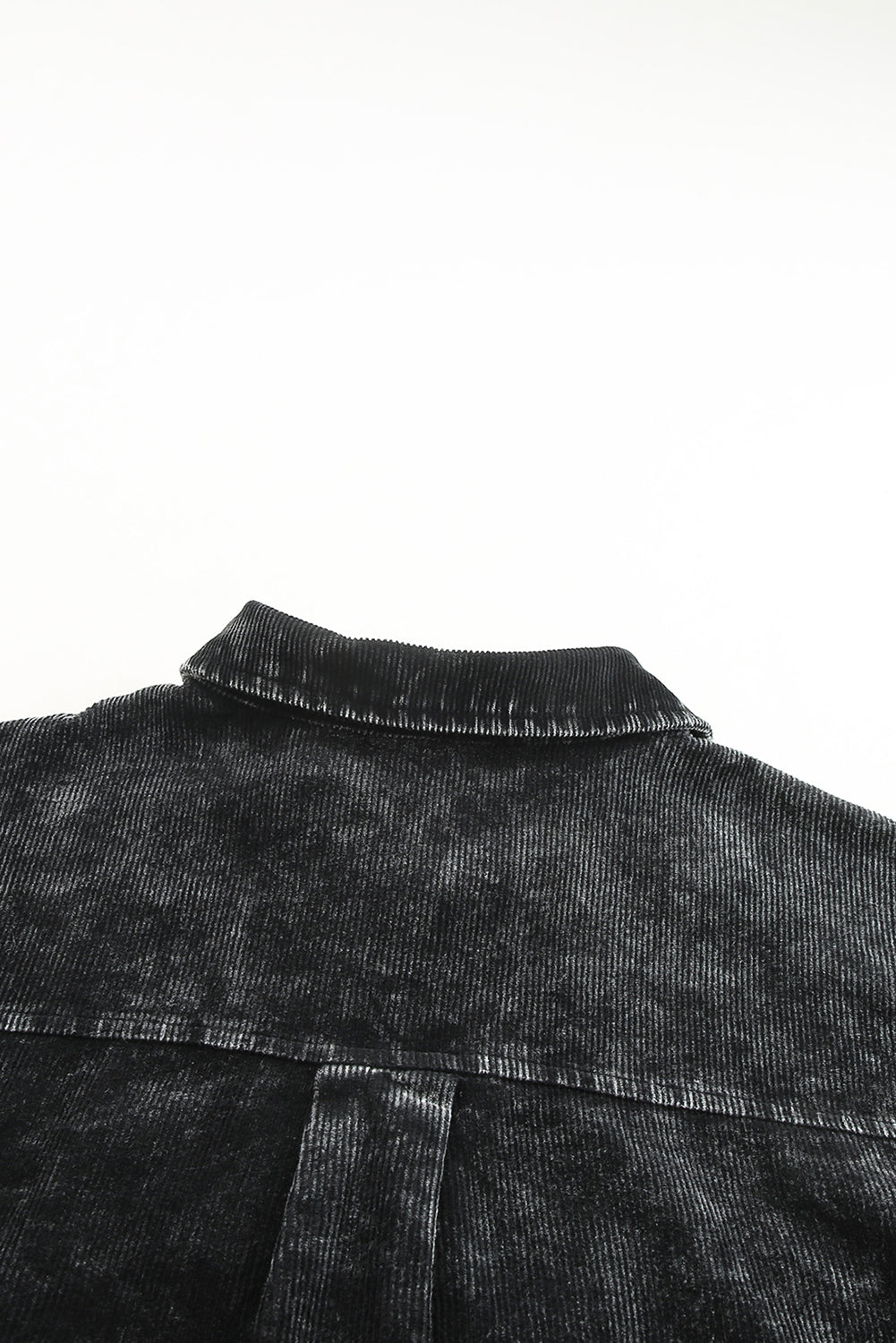 Black Vintage Distressed Mineral Wash Oversized Shacket - Premium Outerwear from Momma Done Gone Crafty- Just $61.50! Shop now at Momma Done Gone Crafty
