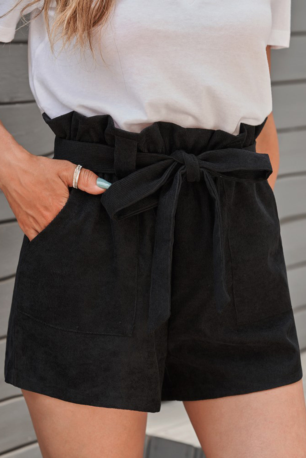Black Cotton Blend Pocketed Knit Shorts - Premium Bottoms/Casual Shorts from Ashes 2 Wildflowers Boutique, LLC- Just $17.70! Shop now at Ashes 2 Wildflowers Boutique, LLC