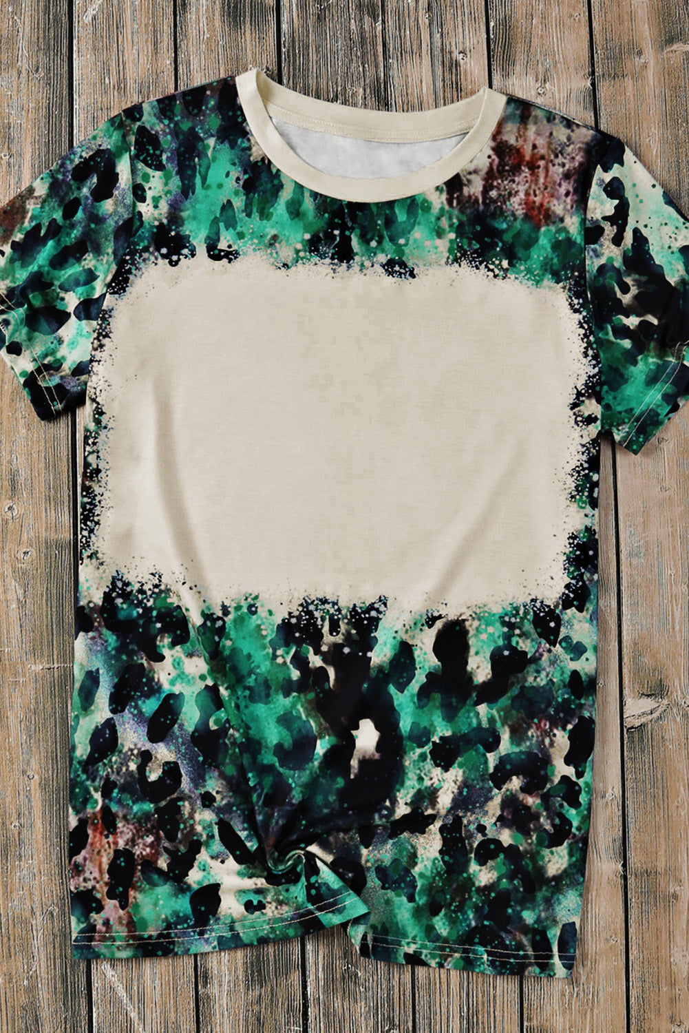 Blank Graphic Leopard Dyed Print T Shirt - Premium Tops/Tops & Tees from Momma Done Gone Crafty- Just $18.99! Shop now at Momma Done Gone Crafty