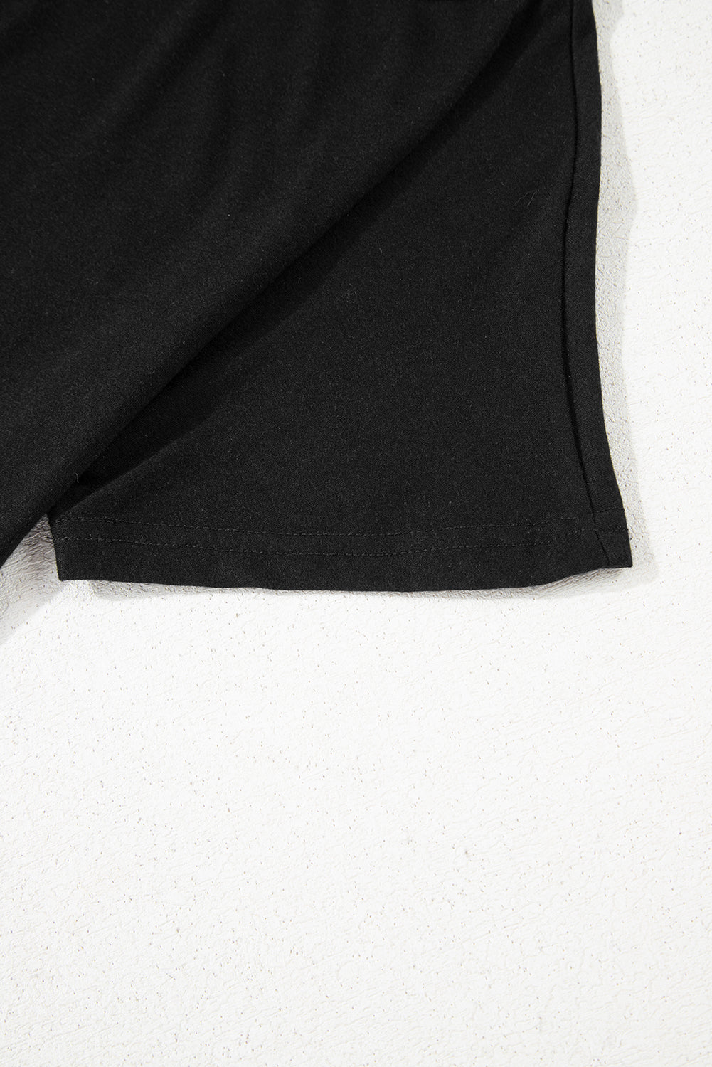 Black Solid Asymmetrical Neck Loose Casual T-Shirt - Premium Tops/Tops & Tees from Ashes 2 Wildflowers Boutique, LLC- Just $18.99! Shop now at Ashes 2 Wildflowers Boutique, LLC
