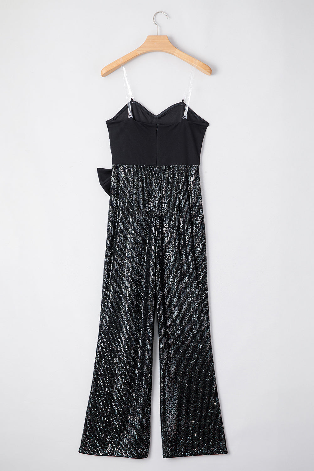 Black Sequined Tube Top Waist Knot Wide Leg Jumpsuit - Premium Bottoms/Jumpsuits & Rompers from Ashes 2 Wildflowers Boutique, LLC- Just $62.99! Shop now at Ashes 2 Wildflowers Boutique, LLC