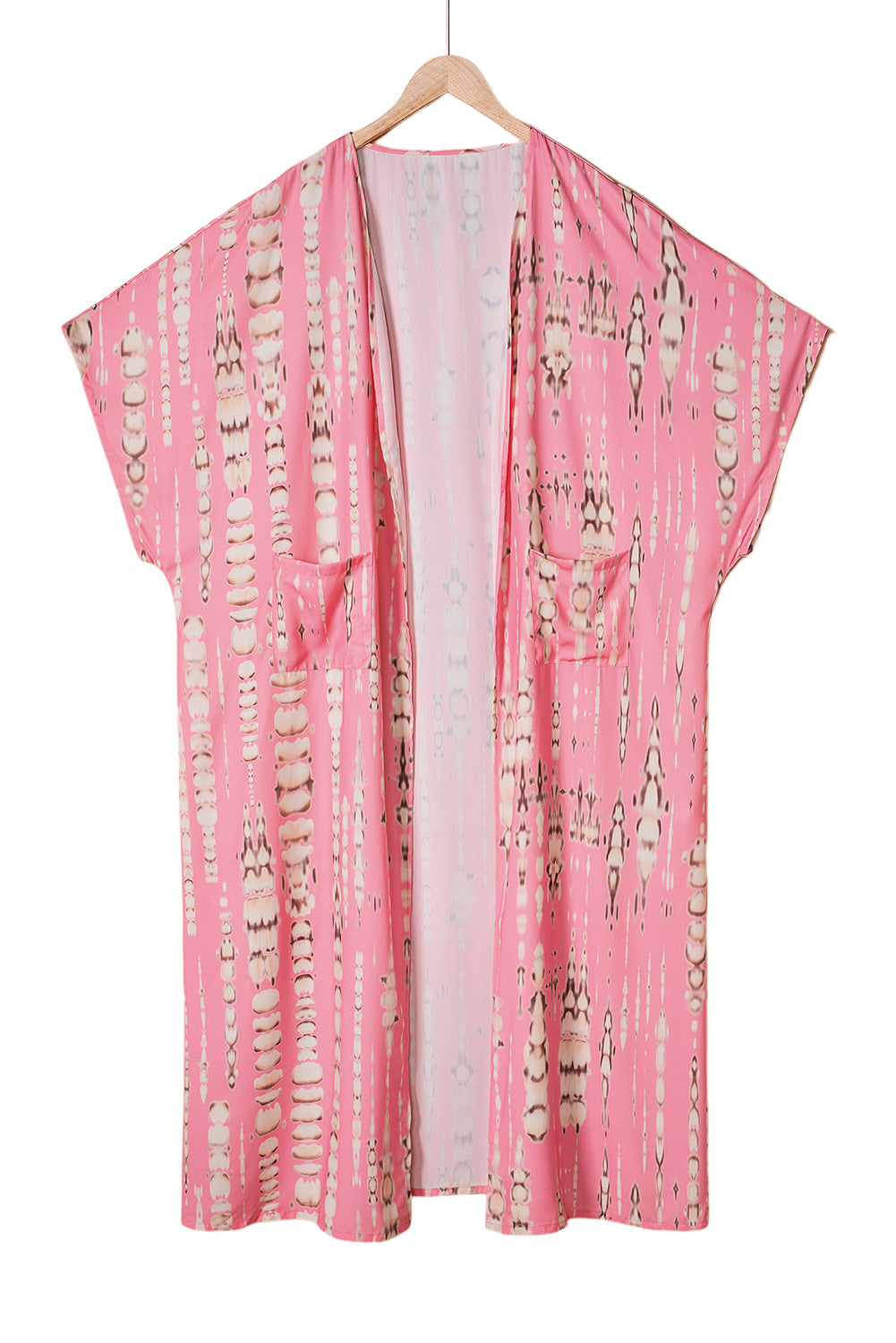 Pink Bohemian Tie Dye Oversize Long Kimono - Premium Outerwear from Momma Done Gone Crafty- Just $43.80! Shop now at Momma Done Gone Crafty