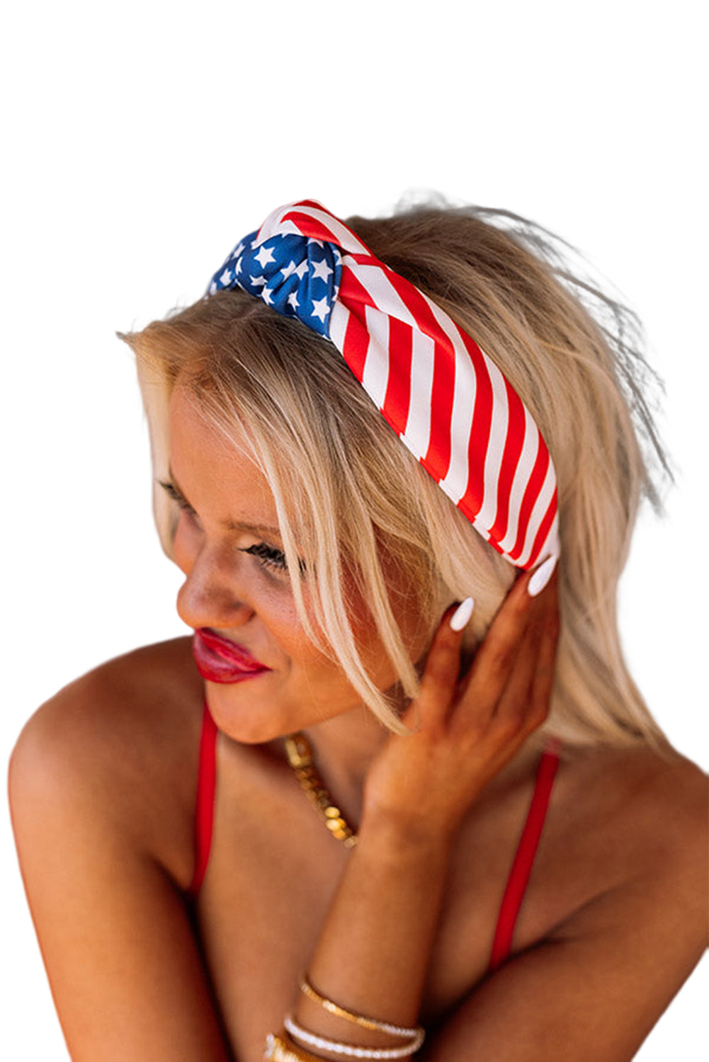 Multicolor American Flag Bow Knot Wide Headband - Premium Accessories from Momma Done Gone Crafty- Just $6.50! Shop now at Momma Done Gone Crafty