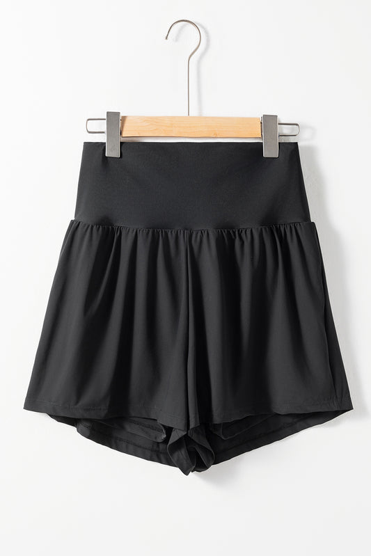 Black Pocketed Wide Waistband Swim Shorts - Premium Swimwear/Swim Bottoms from Ashes 2 Wildflowers Boutique, LLC- Just $16.50! Shop now at Ashes 2 Wildflowers Boutique, LLC