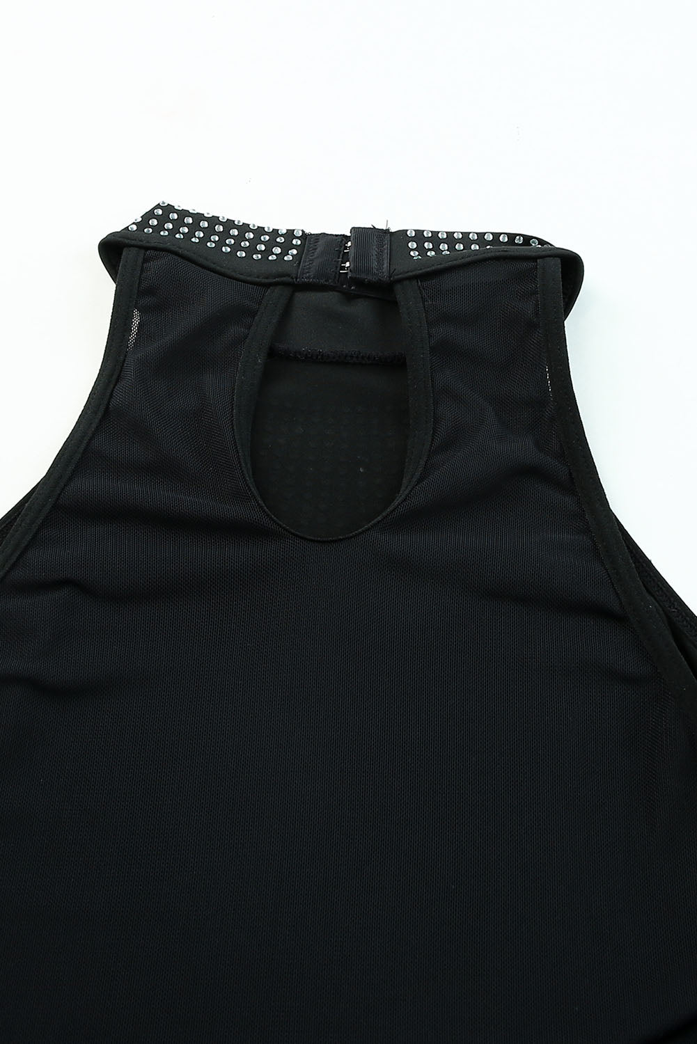 Black High Neck Sleeveless Diamante Bodysuit - Premium Tops from Momma Done Gone Crafty- Just $62.40! Shop now at Momma Done Gone Crafty