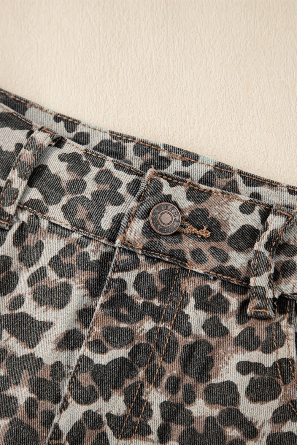 Khaki Leopard Denim Mini Skirt - Premium Bottoms/Skirts & Petticoat from Ashes 2 Wildflowers Boutique, LLC- Just $22.05! Shop now at Ashes 2 Wildflowers Boutique, LLC