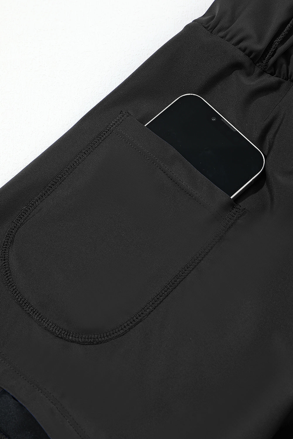Black Pocketed Wide Waistband Swim Shorts - Premium Swimwear/Swim Bottoms from Ashes 2 Wildflowers Boutique, LLC- Just $16.50! Shop now at Ashes 2 Wildflowers Boutique, LLC