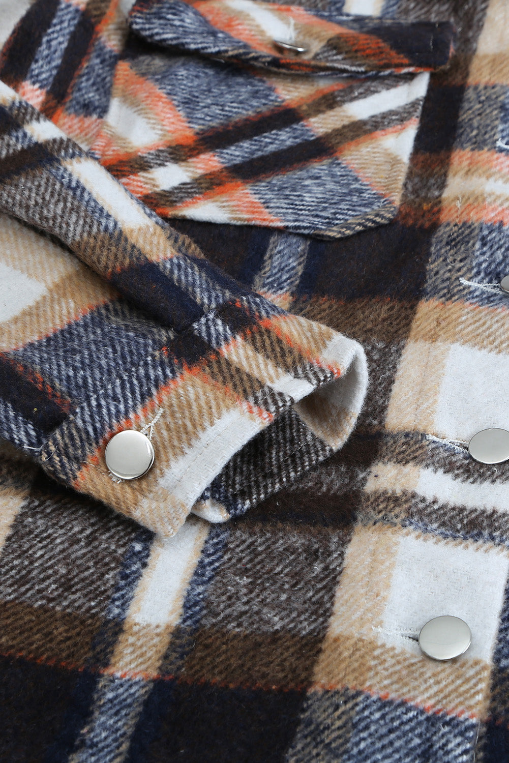 Geometric Plaid Print Pocketed Shacket - Premium Outerwear/Plaid Shackets from Ashes 2 Wildflowers Boutique, LLC- Just $23.35! Shop now at Ashes 2 Wildflowers Boutique, LLC