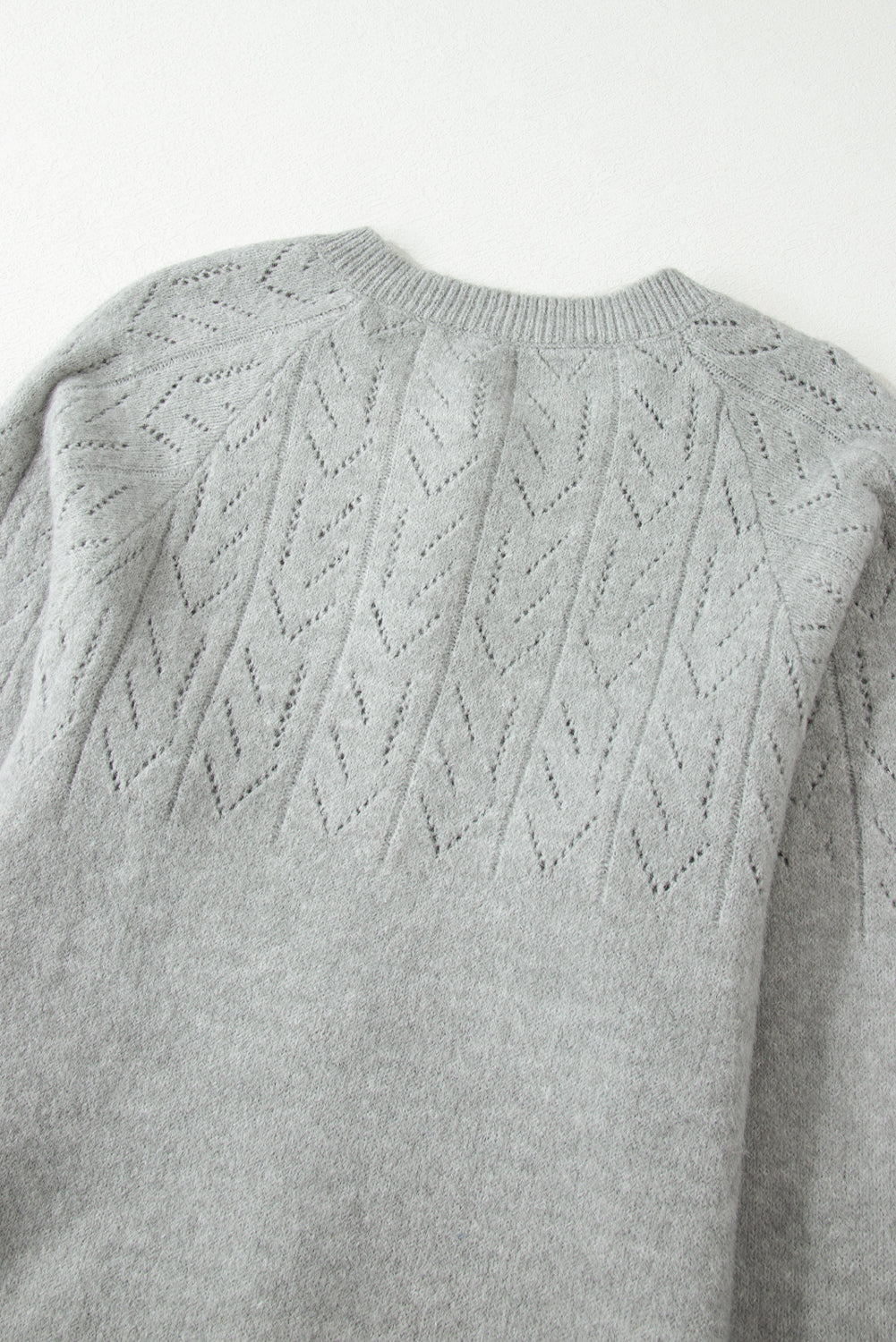 Hollow Out Buttoned Knit Cardigan - Premium Tops from Momma Done Gone Crafty- Just $59.10! Shop now at Momma Done Gone Crafty