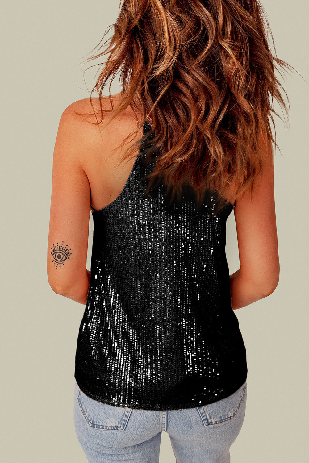 Black Sequin Racerback Tank - Premium Tops from Momma Done Gone Crafty- Just $49.20! Shop now at Momma Done Gone Crafty