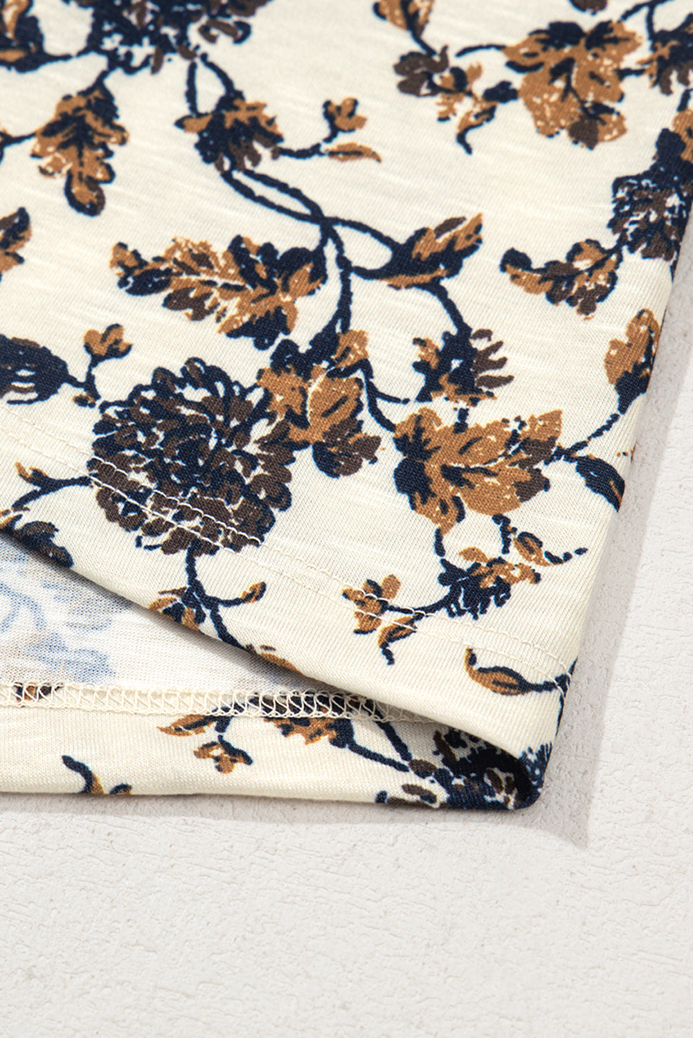White Floral Frilly Blouse with Lace Up - Premium Tops/Blouses & Shirts from Ashes 2 Wildflowers Boutique, LLC- Just $19.75! Shop now at Ashes 2 Wildflowers Boutique, LLC