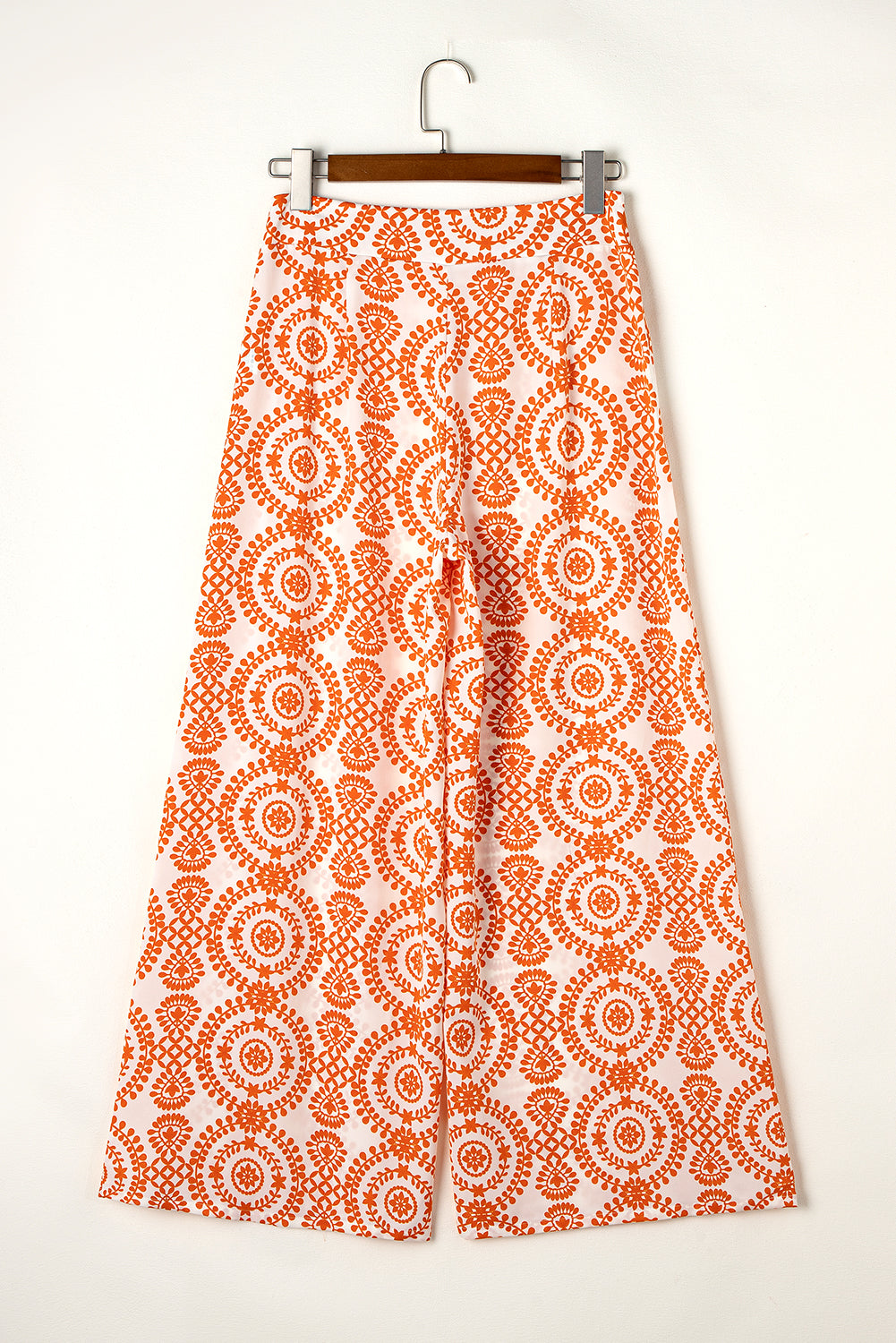 Orange Boho Retro Flower Print Wide Leg Pants - Premium Bottoms/Pants & Culotte from Momma Done Gone Crafty- Just $16.32! Shop now at Momma Done Gone Crafty