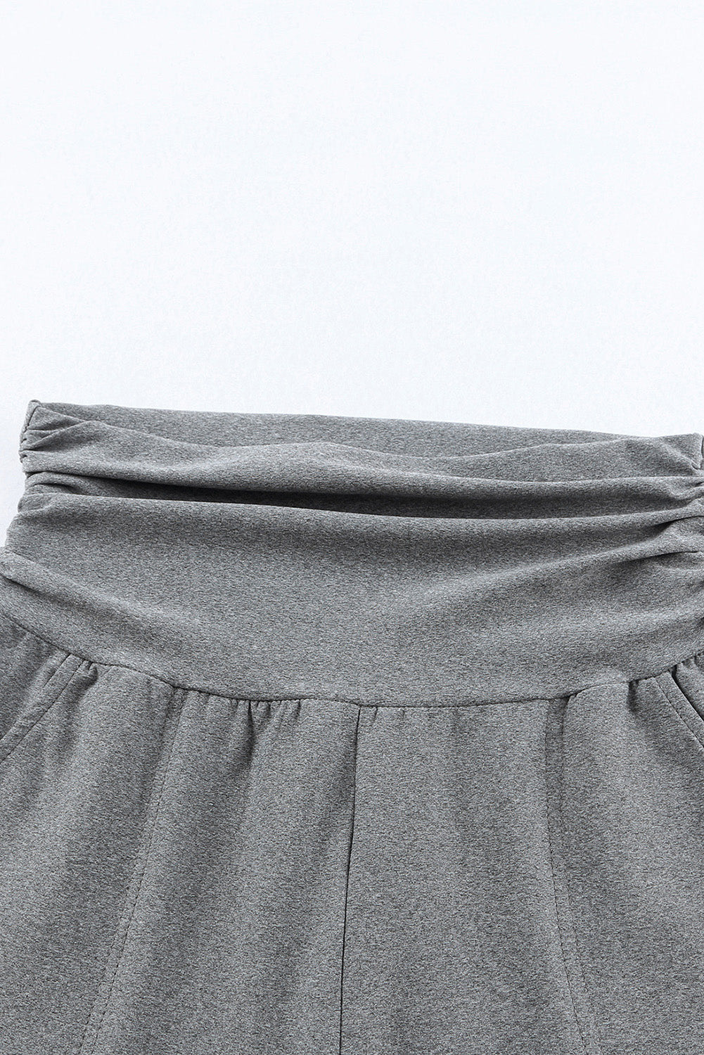 Gray High Waist Pleated Pocket Leggings - Premium Bottoms from Momma Done Gone Crafty- Just $16.00! Shop now at Momma Done Gone Crafty