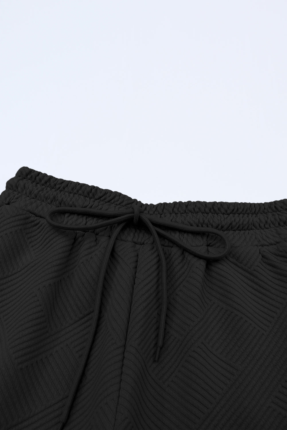 Black Textured Loose Fit T Shirt and Drawstring Pants Set - Premium Loungewear from Momma Done Gone Crafty- Just $58.99! Shop now at Momma Done Gone Crafty