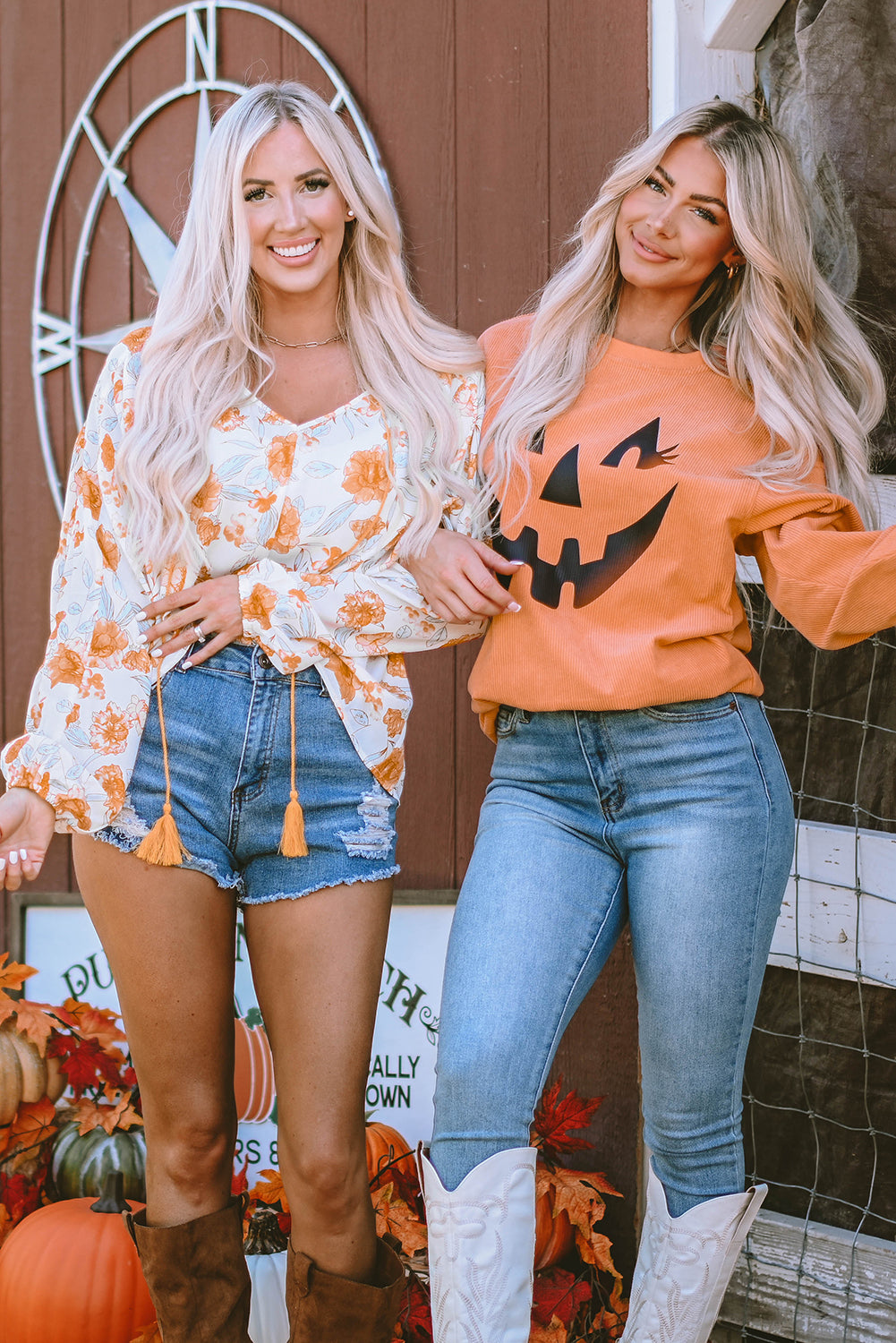 White Tassel Tie V Neck Bubble Sleeve Floral Blouse - Premium Tops from Momma Done Gone Crafty- Just $34.23! Shop now at Momma Done Gone Crafty